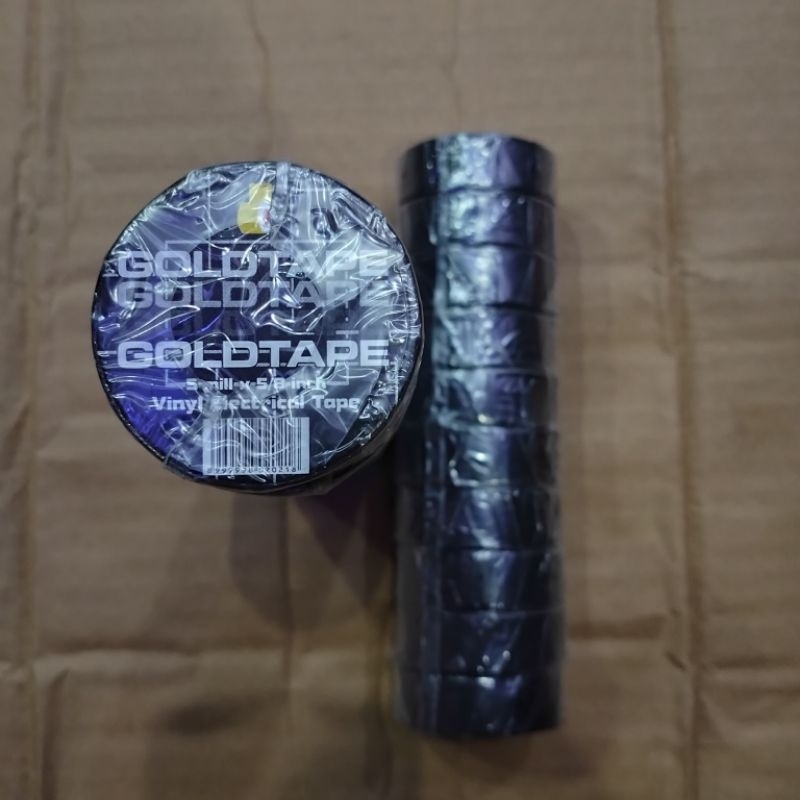 

Isolasi goldtape hitam 12mm serbaguna 1slop isi 10 roll