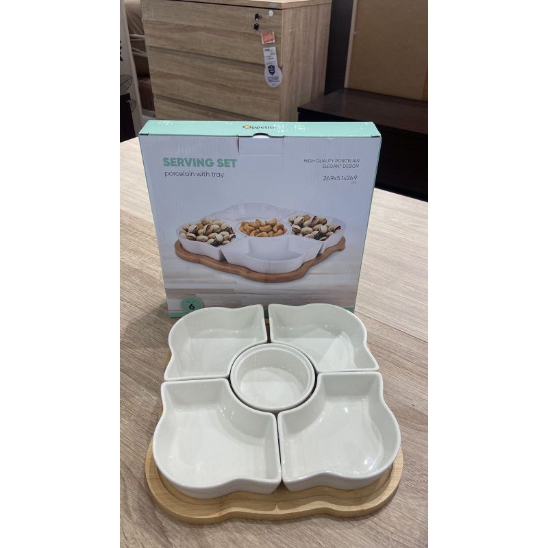 Appetite set 6pcs narati wadah saji dengan nampan/wadah saji aesthetic informa