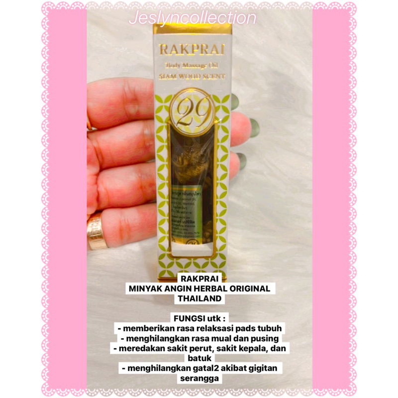 RAKPRAI ORIGINAL THAILAND / MINYAK ANGIN HERBAL