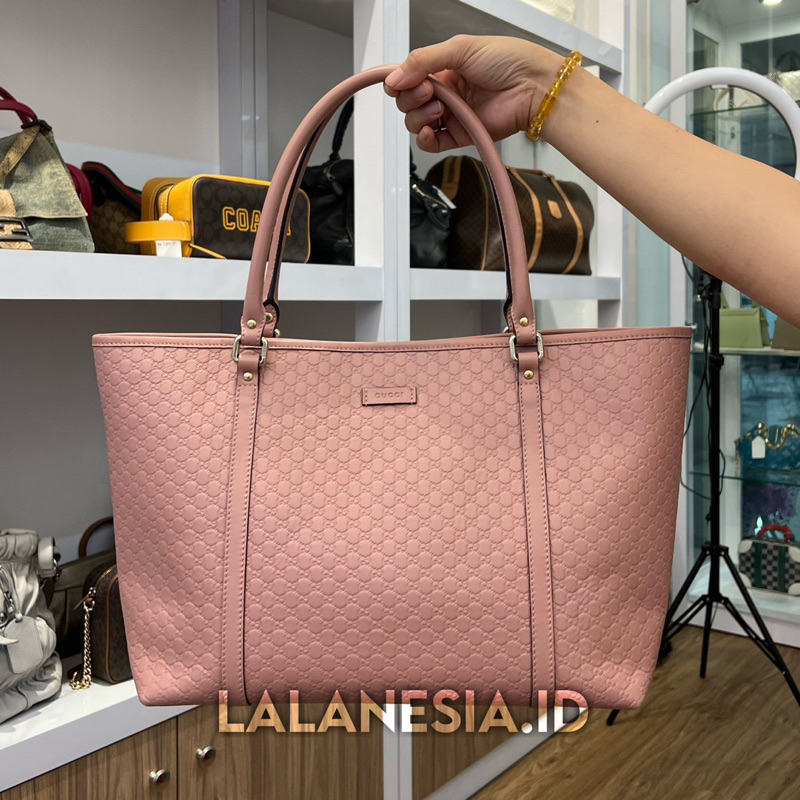 Preloved Gucci Microguccissima Leather Pink Joy Tote Bag