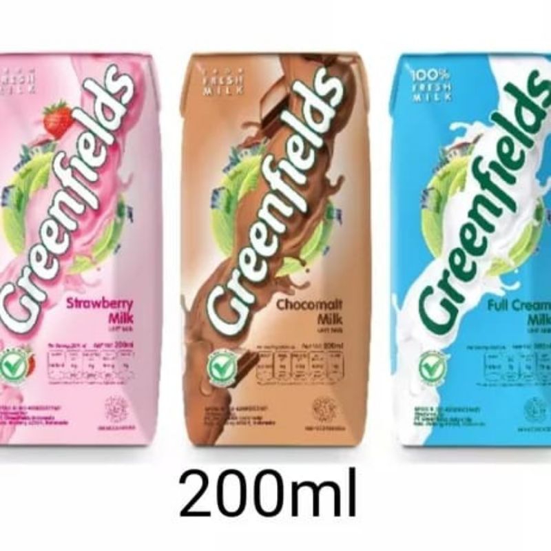 

Susu Greenfields 3 varian 1 karton isi 32×200 ml