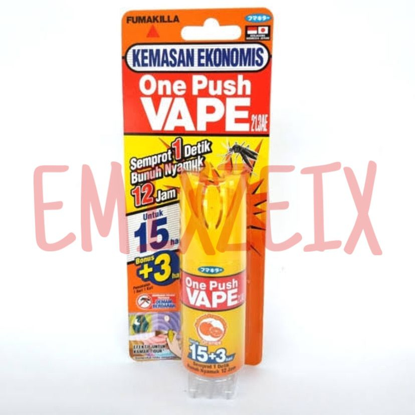 [ PROMO ] Obat Nyamuk ONE PUSH VAPE / FUMAKILLA ONE PUSH VAPE / VAPE ONE PUSH / One Push 15 Hari + 3