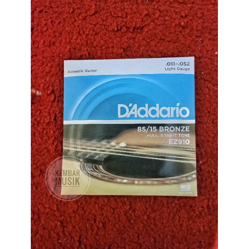 RK Senar Gitar Akustik D'Addario (09)EZ890 / (010) EZ900 / (011) EZ910 / (012) EZ920 FULL, BRIGHT