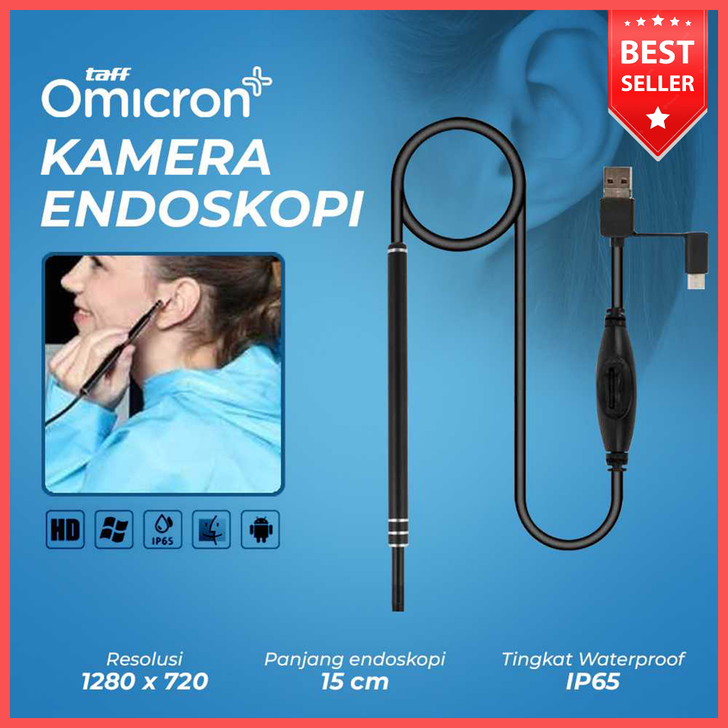 Japalife Visual Earwax Clean Tool Pembersih Telinga Kamera Endoscope HD Android 7mm 4cm USB 3 in 1
