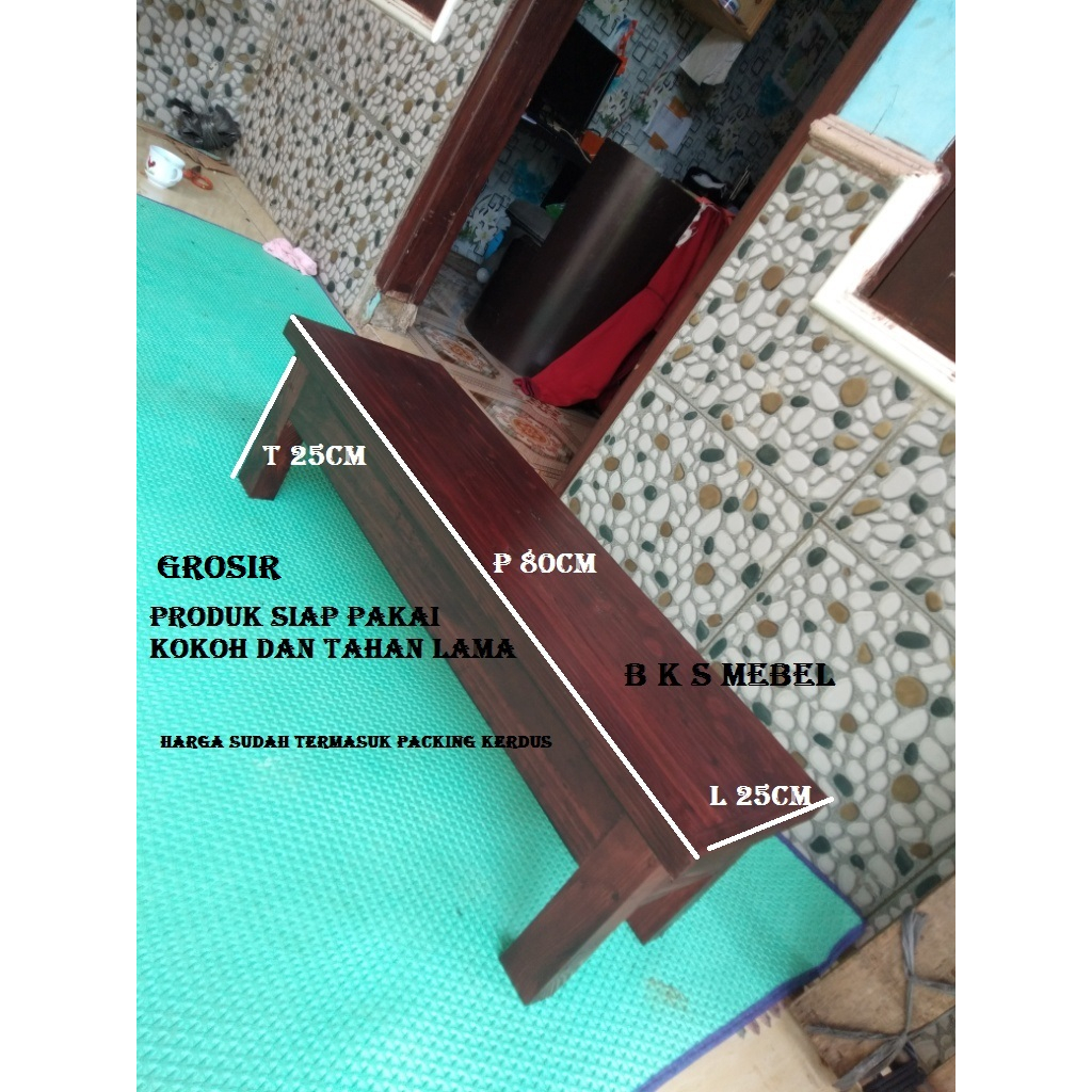 Termurah meja  serbaguna meja ngaji kayu jati belanda siap pakai  kokoh dan tahan lama panjang 80cm lebar 25cm tinggi 25cm