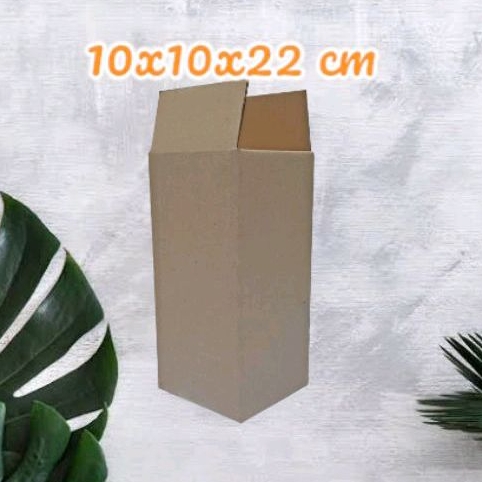 

Box packing 10x10x22 cm kardus recycle packaging dalam ada tulisan