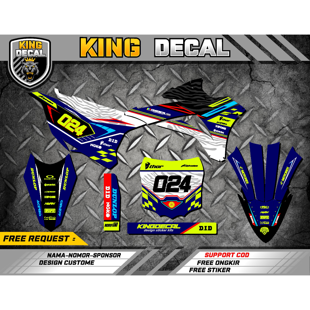 DECAL STICKER KX 85 FULL BODY / DECAL KX 85 / DECAL STIKER VARIASI KX 85
