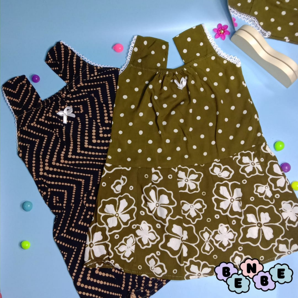 Promo Sale Yukensi Baju Bayi Batik Kain Perca Daster Anak Perempuan Murah
