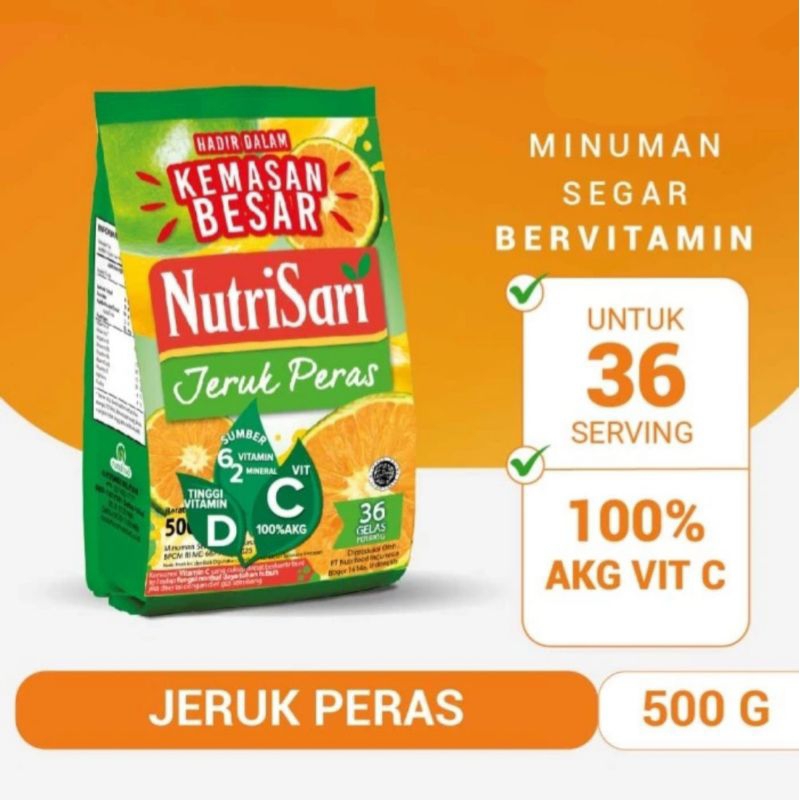 

NutriSari Jeruk Peras Refill 500 Gr