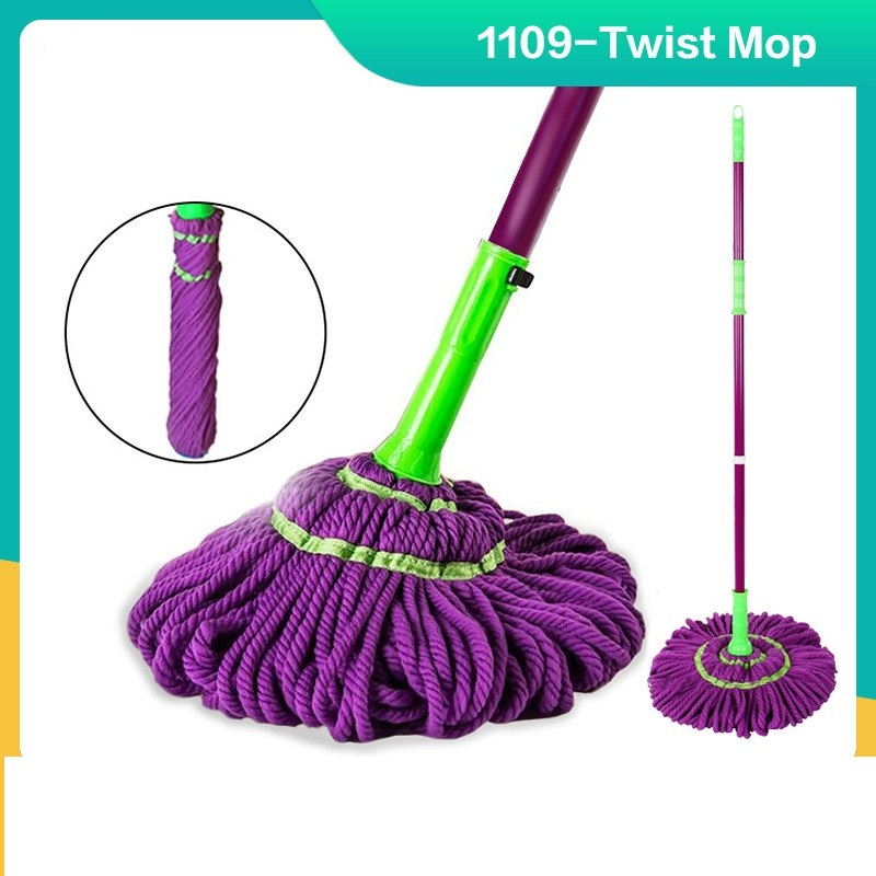 PERLENGKAPAN DAPUR Alat Pel Lantai Putar 1109-Twist MOP - 1109 Ungu