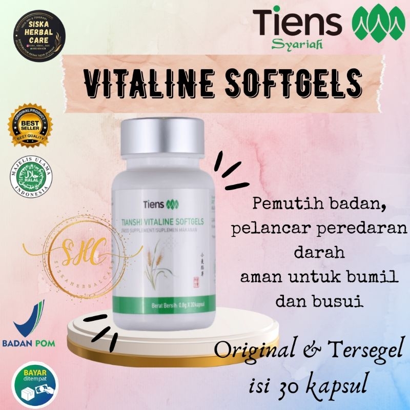 vitaline softgel pemutih badan permanen bpom | vitaline softgels tiens pemutih tubuh | pil pemutih b