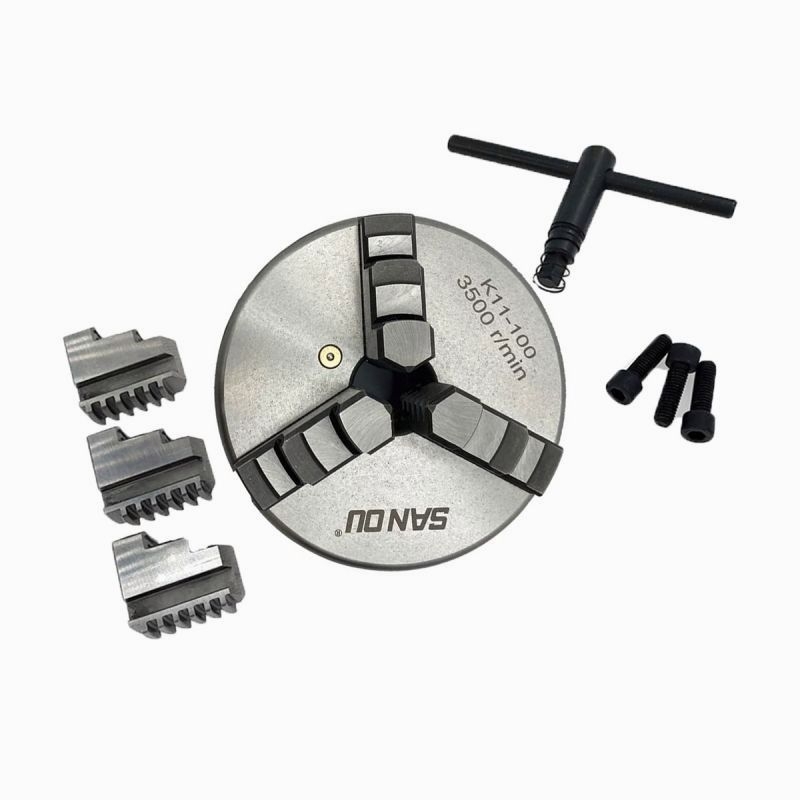 claw 3 jaw sanou - Chuck bubut 4" 4 inch 4inch kaki 3 k11-100 sanou kepala bubut  jaw 3 Jaw San Ou -