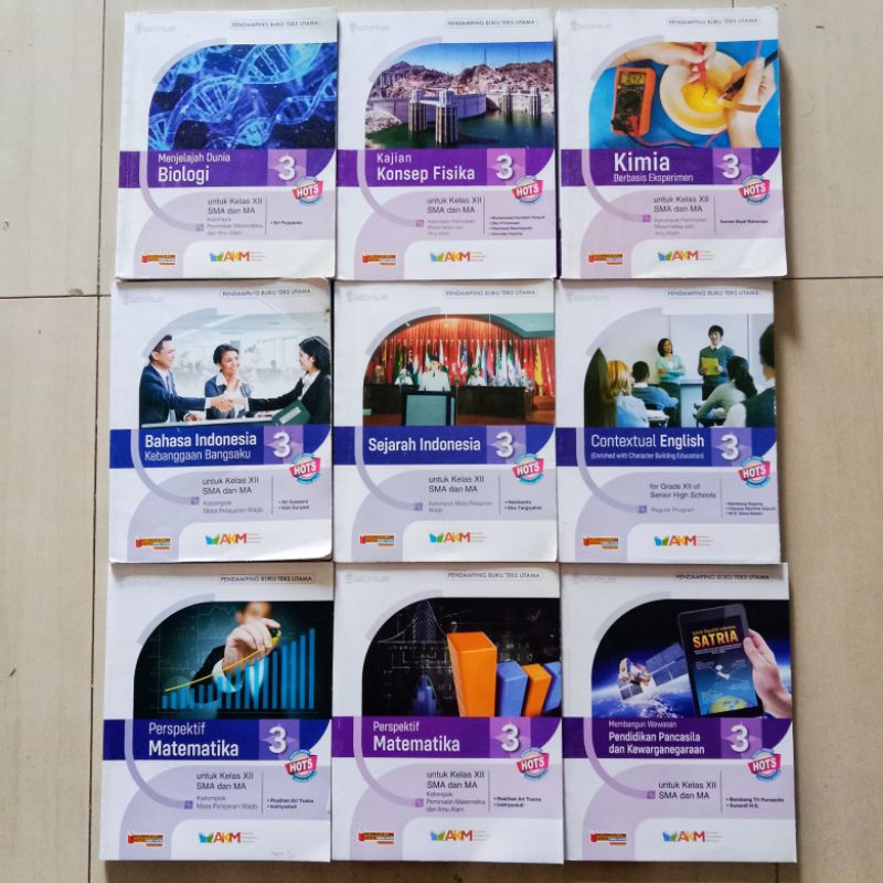 Biologi / Fisika / Kimia / Bahasa Indonesia / Sejarah / English / Matematika / Pkn / Kelas 12 Sma Ti