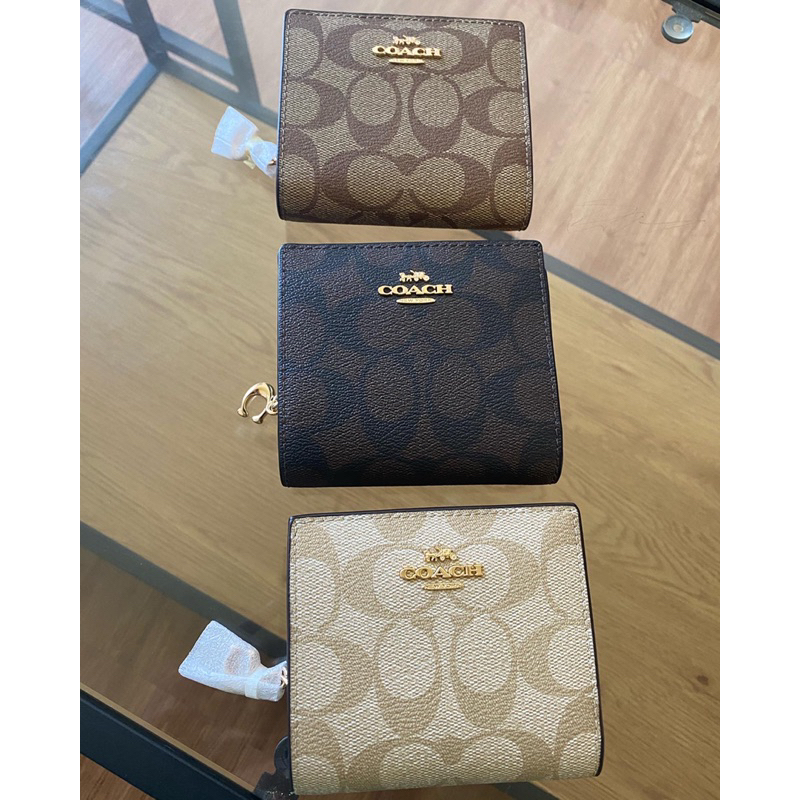 coach snap wallet signature bifold
