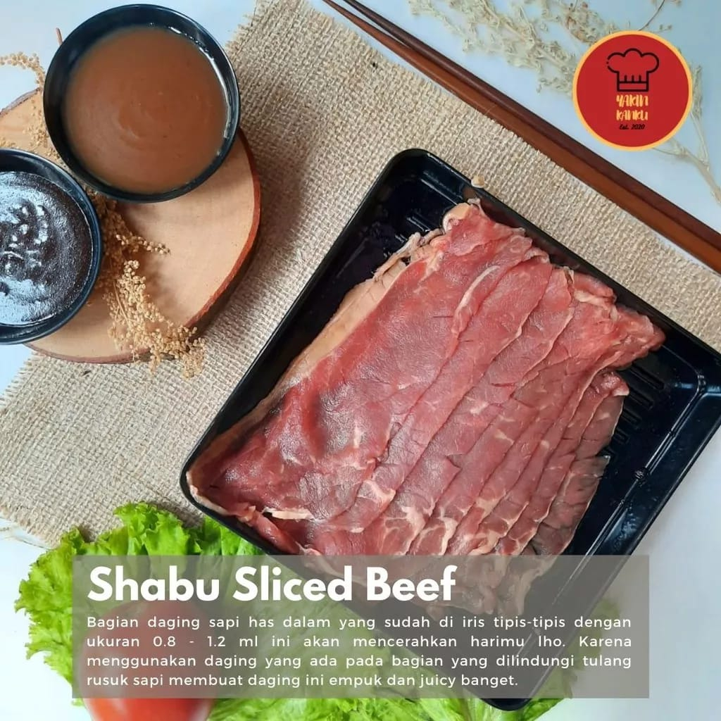 

DAGING SAPI BEEF STRIPLOIN SLICE (Lowfat) SHABU-SHABU /Daging Grill BBQ 250 GR