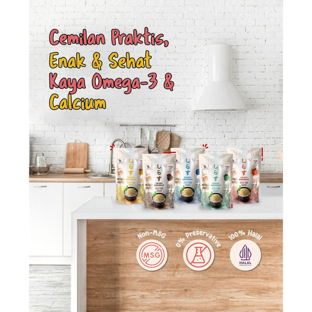 

Korzaln Yuuka Teri Krispi 30G - Crispy Anchovy - No Msg - Tanpa Pengawet - Cemilan Mpasi Anak