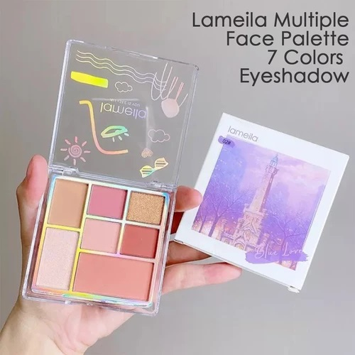 Eyeshadow Lameila 7 Warna Highlighter Sakura City Pallete Tahan Lama