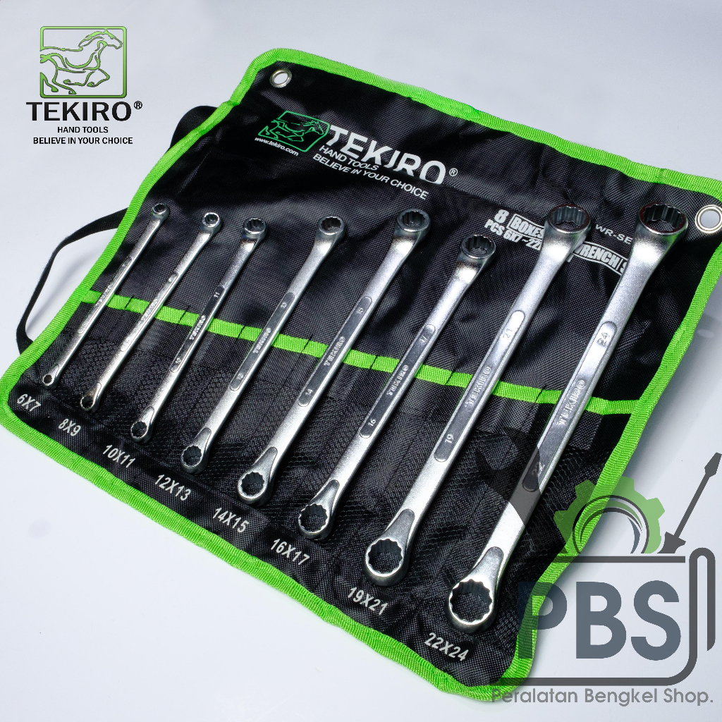 Kunci Ring Ring TEKIRO Original 100%l 1 set lengkap ukuran  6mm - 24mm . kunci set tekiro lengkap
