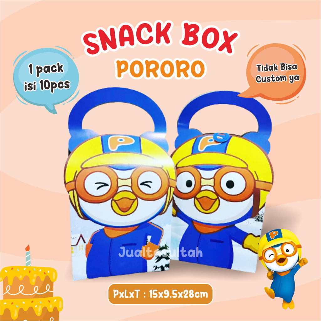 

(isi 10pcs) Tas ultah /TAS ULANGTAHUN / Dus Snack / Dos snack/TAS SNACK/ Snack Box karakter/ tas Ultah AQIQAH/ TAS SOURVENIR