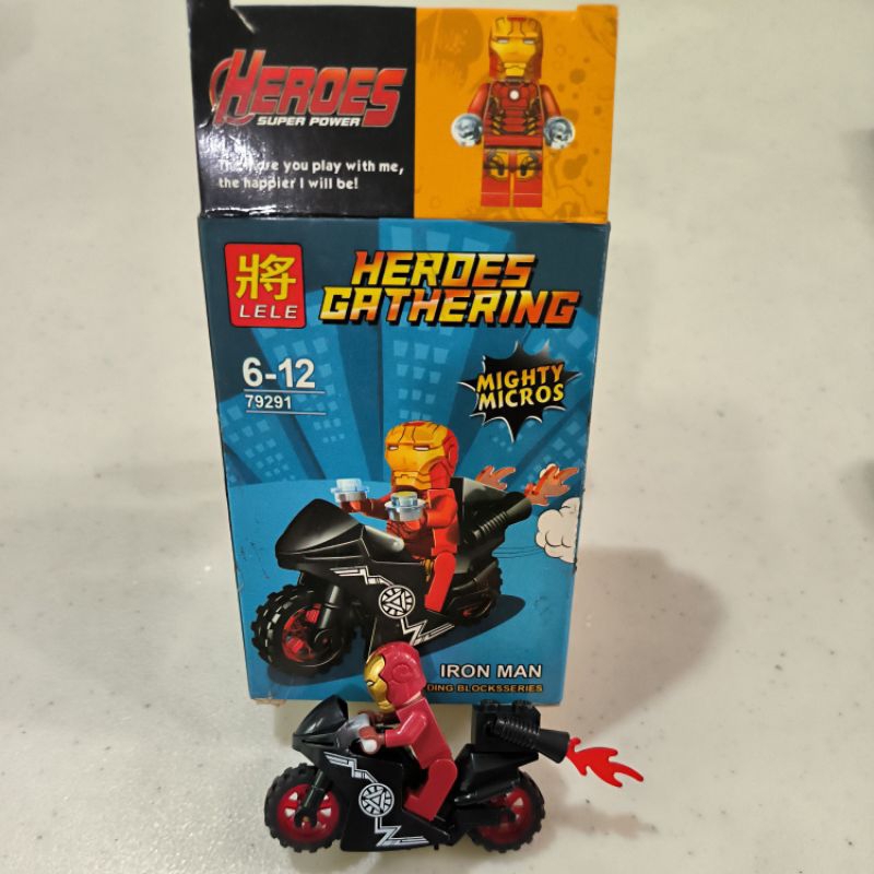 mainan heroes gathering IRON MAN mighty micros