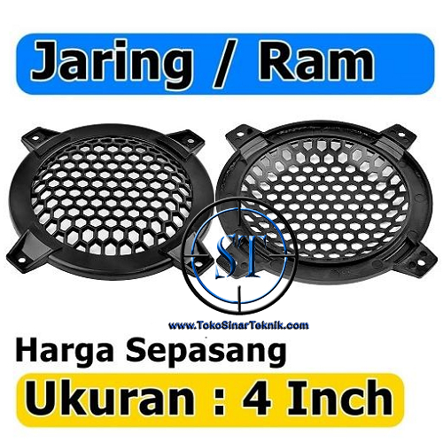 2 Pcs Ram Speaker 4 Inch Plastik Grill Cover Case 4" Penutup Pelindung Lingkaran Speaker Home Theate