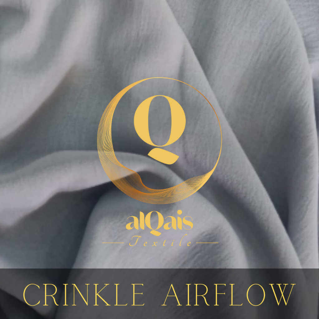 Kain Crinkle Airflow Berbagai Warna | Kain Malang Termurah Lebar 150 Bahan Jatuh, Melar Dan Tidak Me
