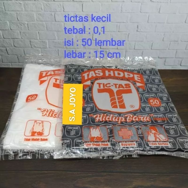 Kresek tic-tas kecil / kantong kresek tic-tas kecil