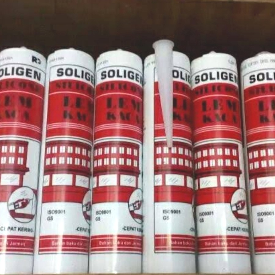 Lem Botol Soligen / Clear Hitam Putih / Lem Kaca Soligen.