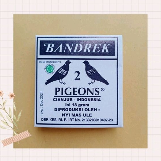 

Bandrek Cap 2 Pigeons 18g Khas Cianjur