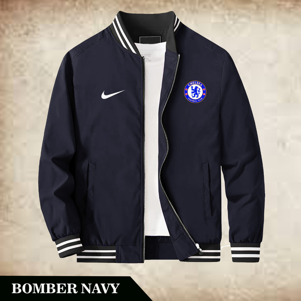 JAKET/BOMBER/KOMBINASI/JAKET/PRIA CASUAL JAKET CHELSEA / JAKET BOLA CHELSEA / JAKAT VARSITY CHELSEA 