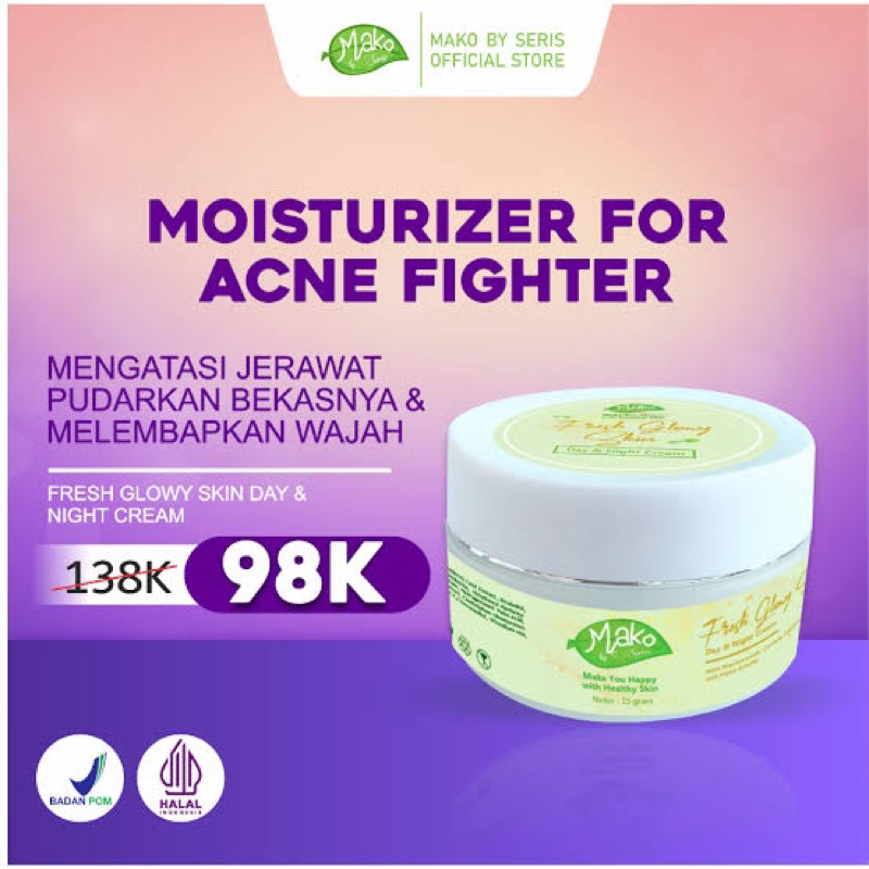 (BPOM) Fresh Glowy Skin Day & Night Cream - Mako by Seris / mako by series