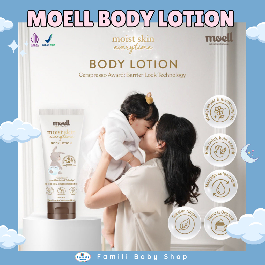 MOELL Body Lotion / Moell Baby Lotion / Lotion Baby / Body lotion bayi / Body lotion anak