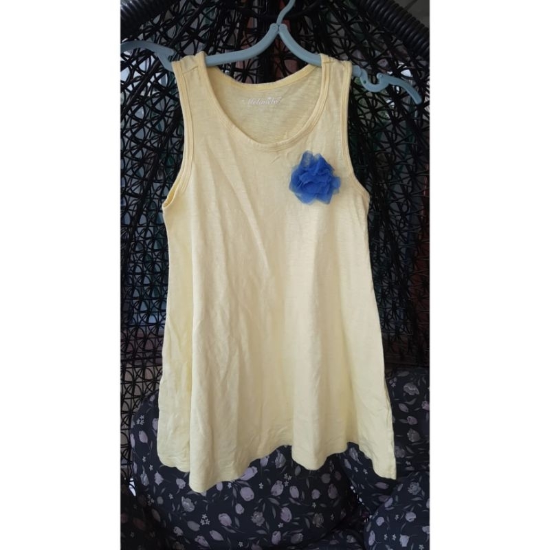 DRESS ANAK PEREMPUAN BAHAN KAOS warna kuning