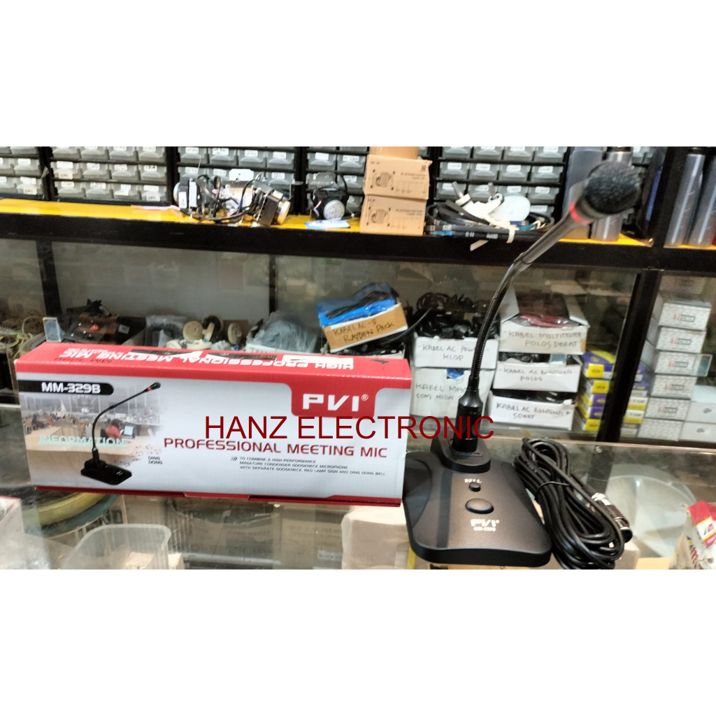 mic meja kabel/mic podium pvi bell mm-329 original