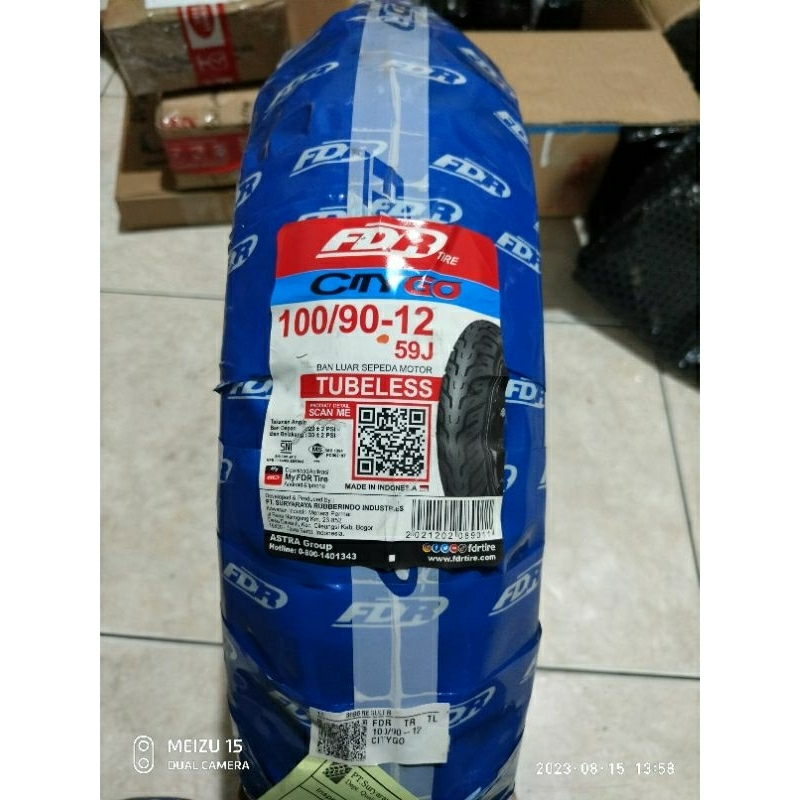 Ban Luar Tubelless FDR BL 100/90-12 FDR Ban Depan Honda Scoopy