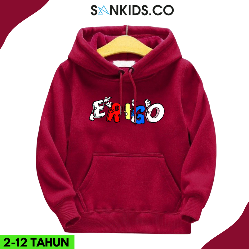 Jaket Anak Laki Laki Perempuan ZIPPER ERIGO Usia 2 Sampai 12 Tahun Sweater Hoodie Anak Cowok