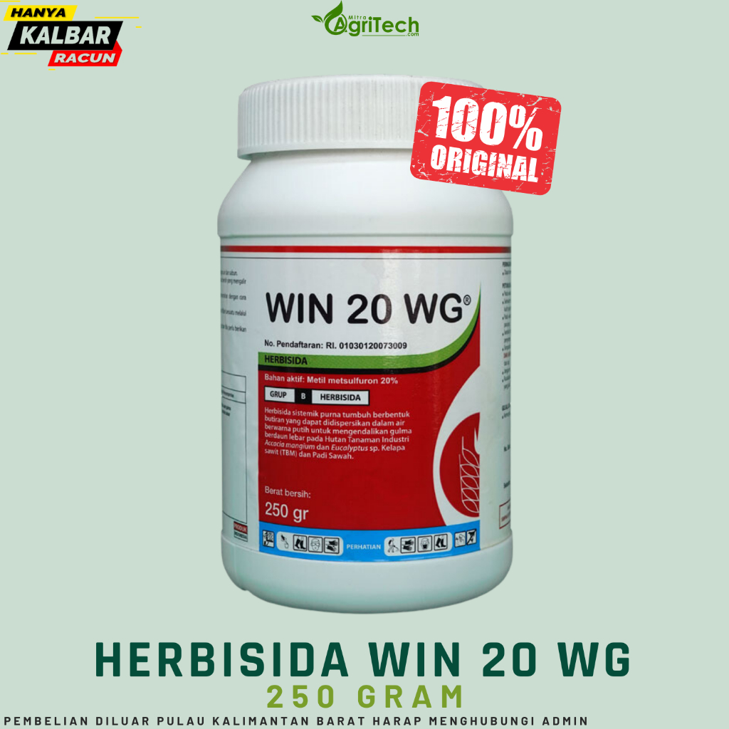 HERBISIDA WIN 20 WG ISI 250 GR PENGENDALI GULMA DAUN LEBAR AGRICORN
