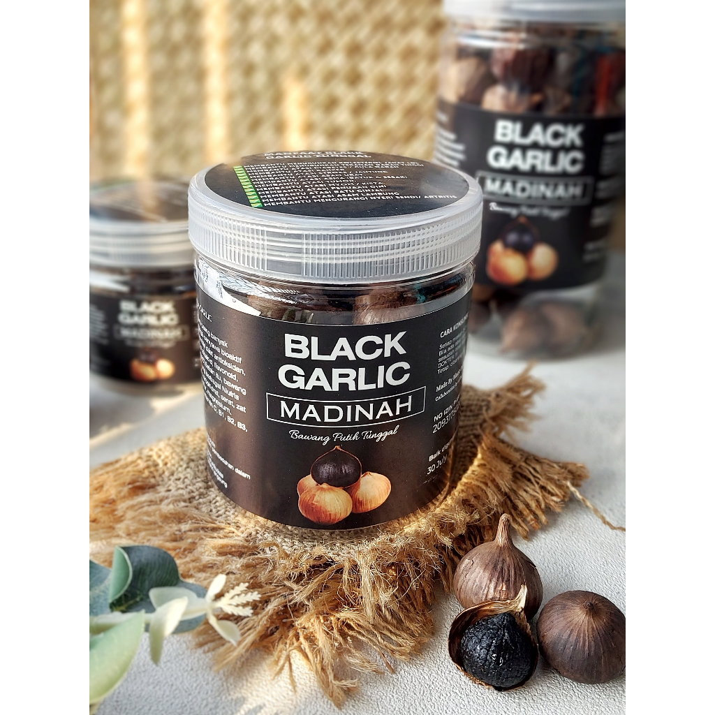 BAWANG TUNGGAL BAWANG HITAM BLACK GARLIC MADINAH 250 GR / BOGOR BLACK GARLIC BAWANG LANANG HITAM TUN