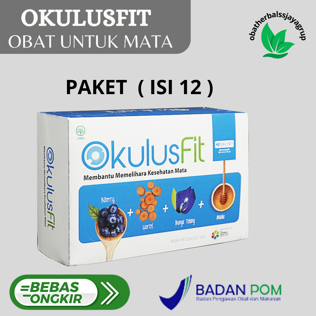 

OKULUSFIT ... MATA MINUS KATARAK SILENDER | ORIGINAL ASLI BPOM isi 12 sachet