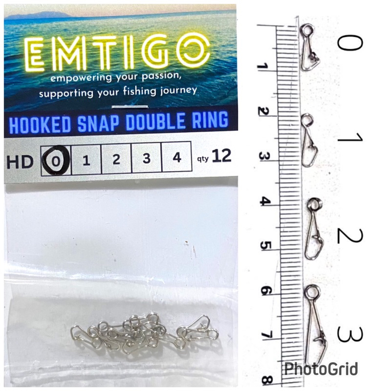 Aksesoris Rangkaian Pancing Hooked Snap Emtigo Size 0-3