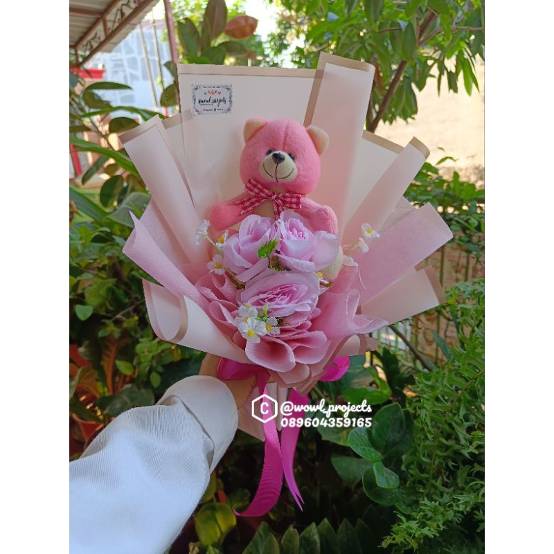 Buket Boneka Teddy Bear Beruang Wisuda Anniversary Ultah Sidang Bucket Murah Semarang Salatiga Pekal