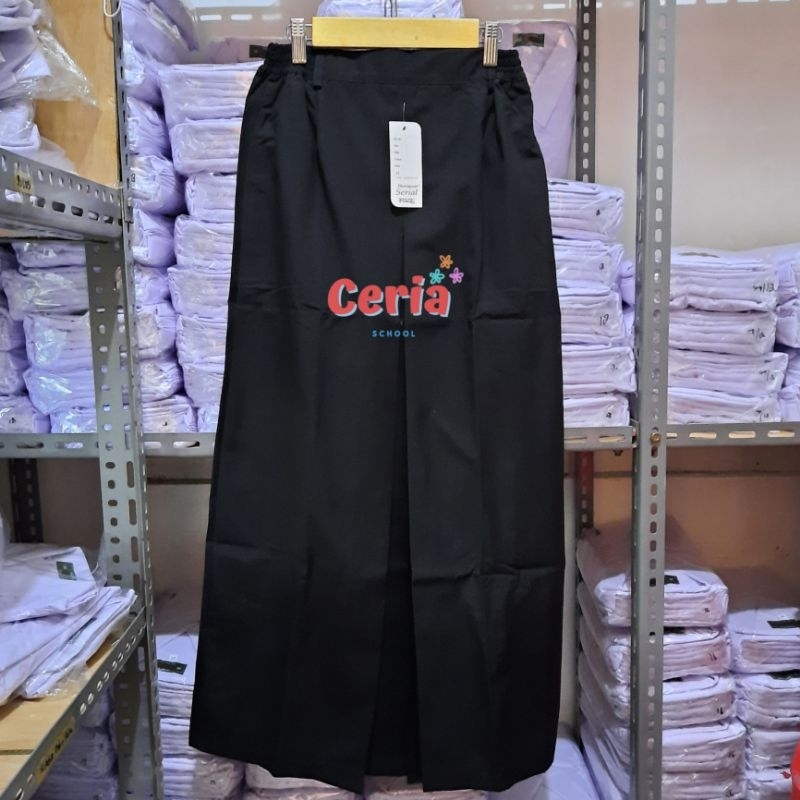 Rok Span Panjang Hitam - Seragam Sekolah