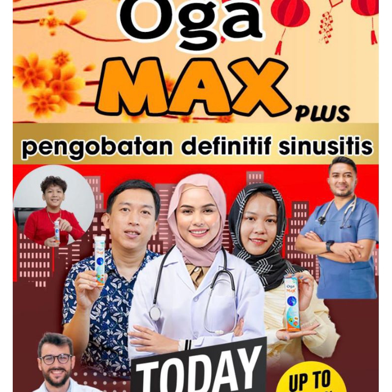 OGAMAX PLUS TABLET UNTUK SINUSITIS, ALERGI DI Jamin ASLI DAN ORI