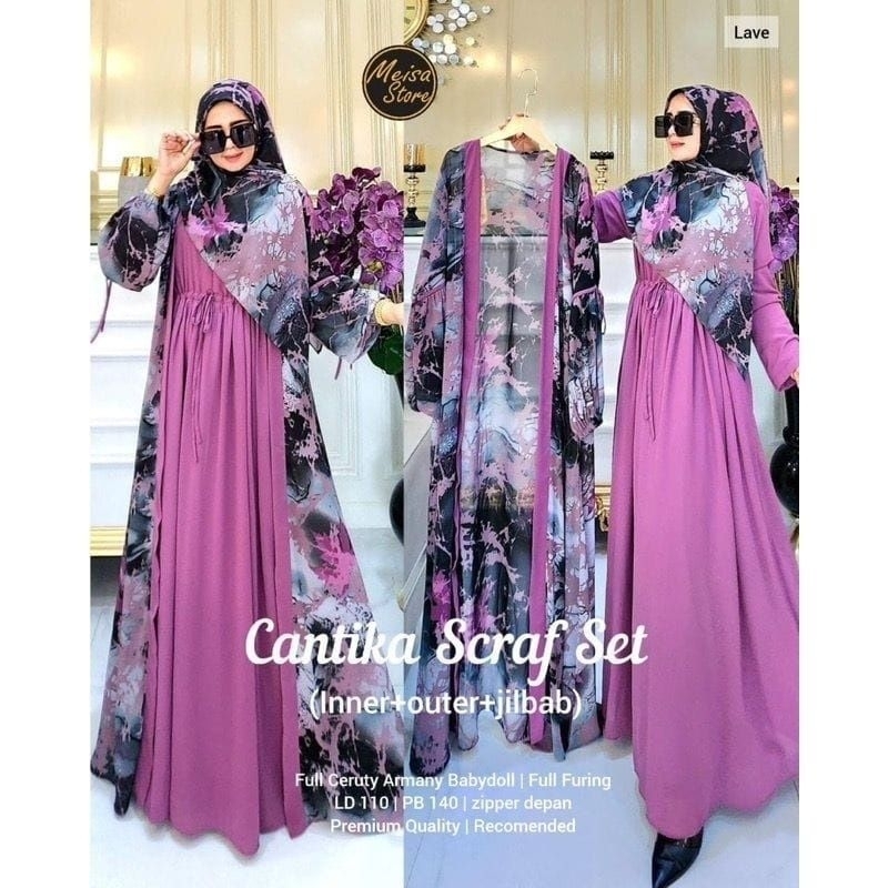 READY JS. CANTIKA 2 SET GAMIS LABEL JASMINE