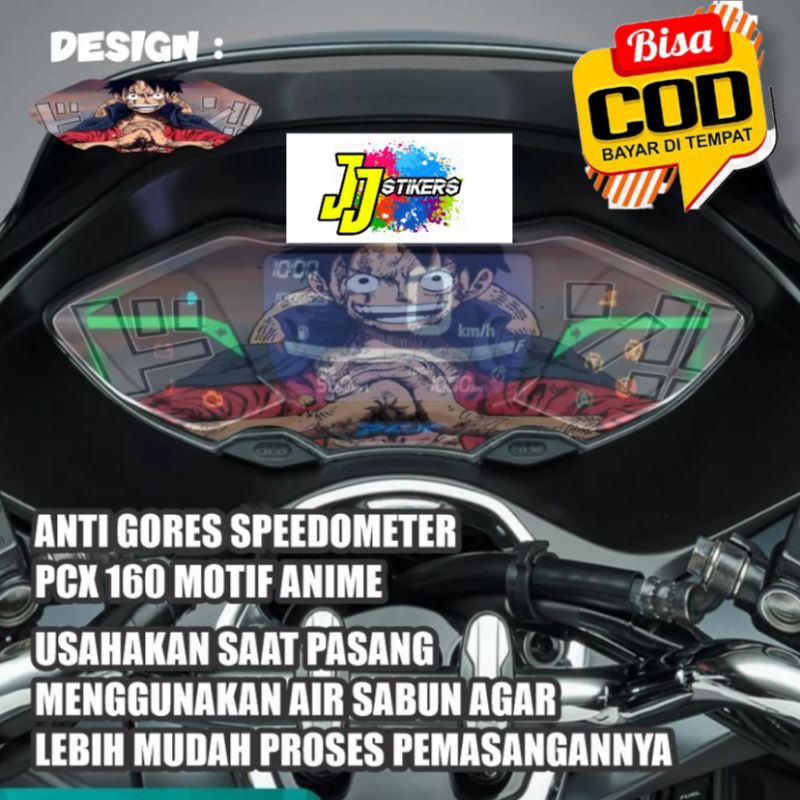 STIKER PELINDUNG ANTIGORES SPEEDOMETER PCX 160 MOTIF ANIME