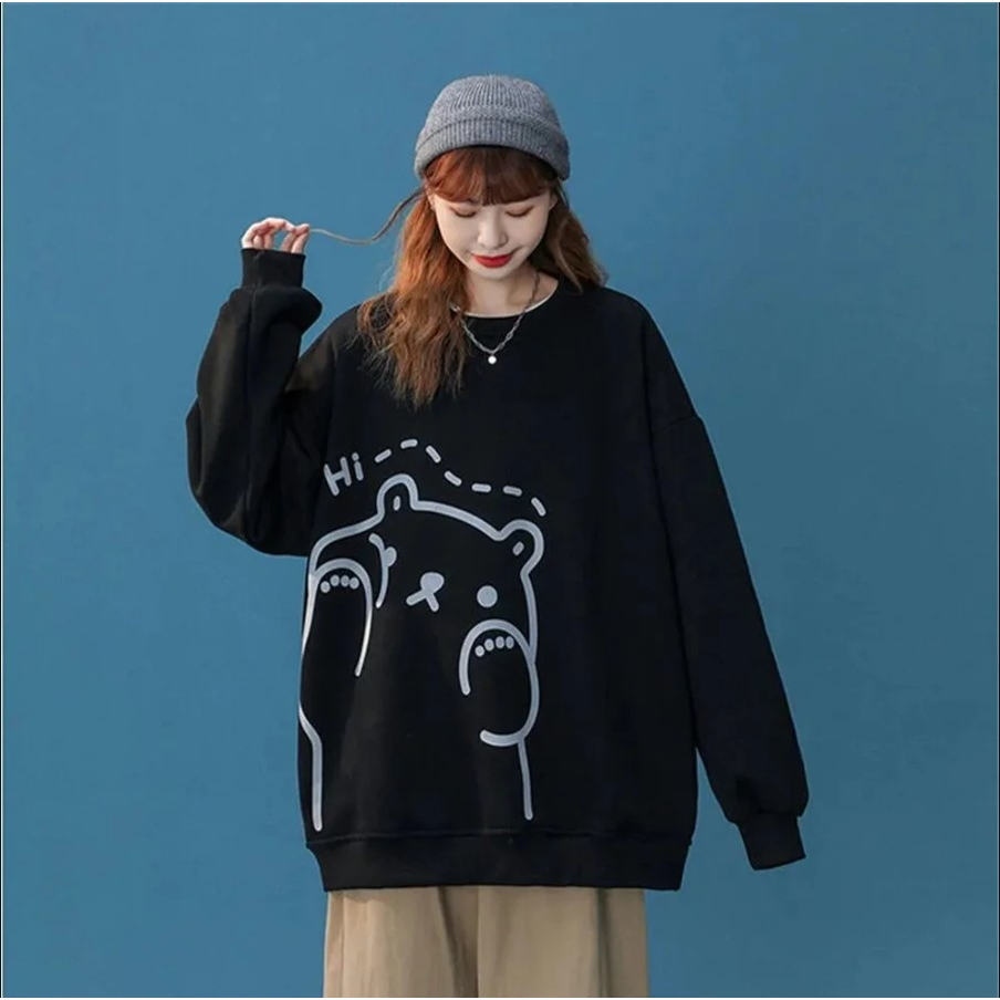 Sweater Pria Wanita Big Size Jumbo Sweater Wanita Over SIze Crewneck Switer Unisex Strip Distro Jake