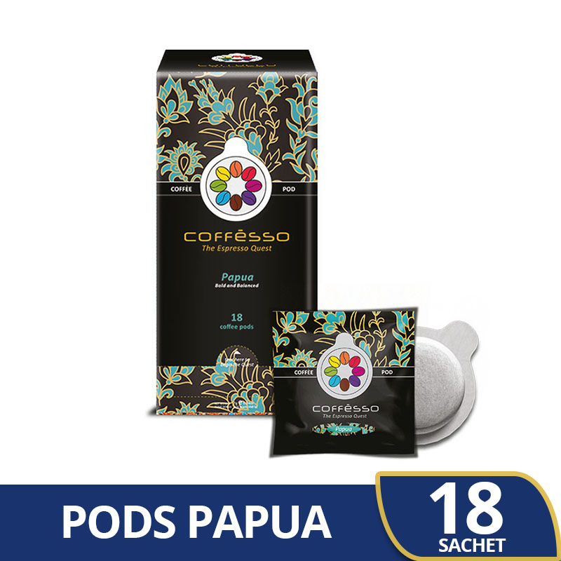 

Coffesso Papua Coffee - Kopi Pods Isi 18s