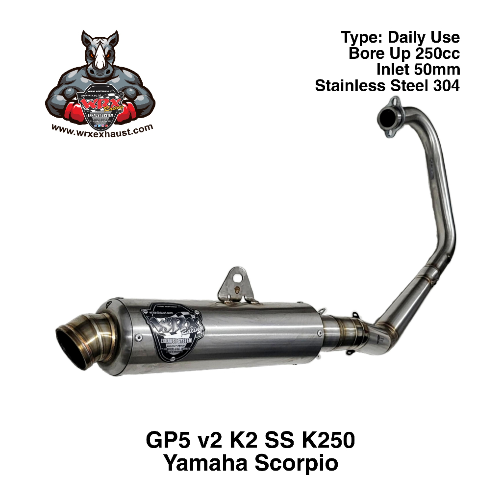 Knalpot WRX GP5 v2 SS K250 Scorpio