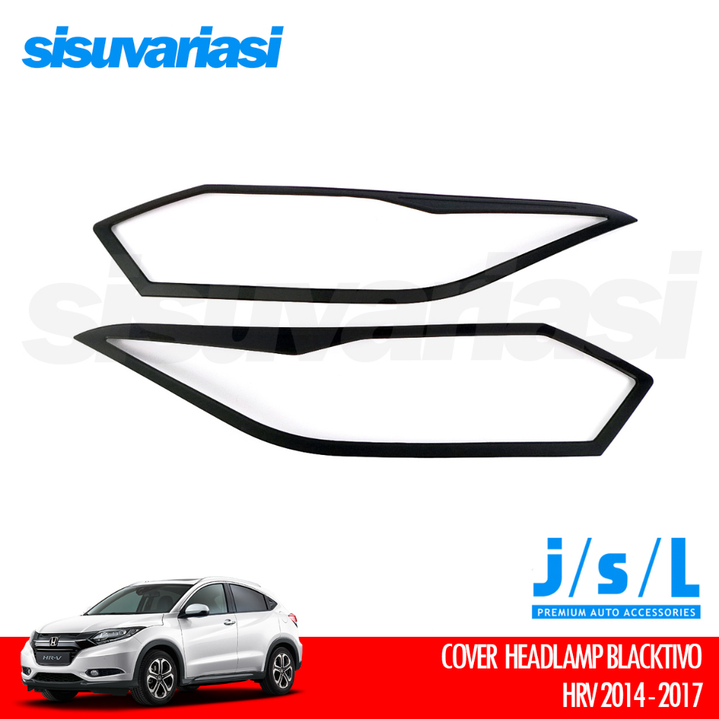 Ay00 HRV Aksesoris JSL Cover Headlamp Lampu Depan Hitam Blacktivo