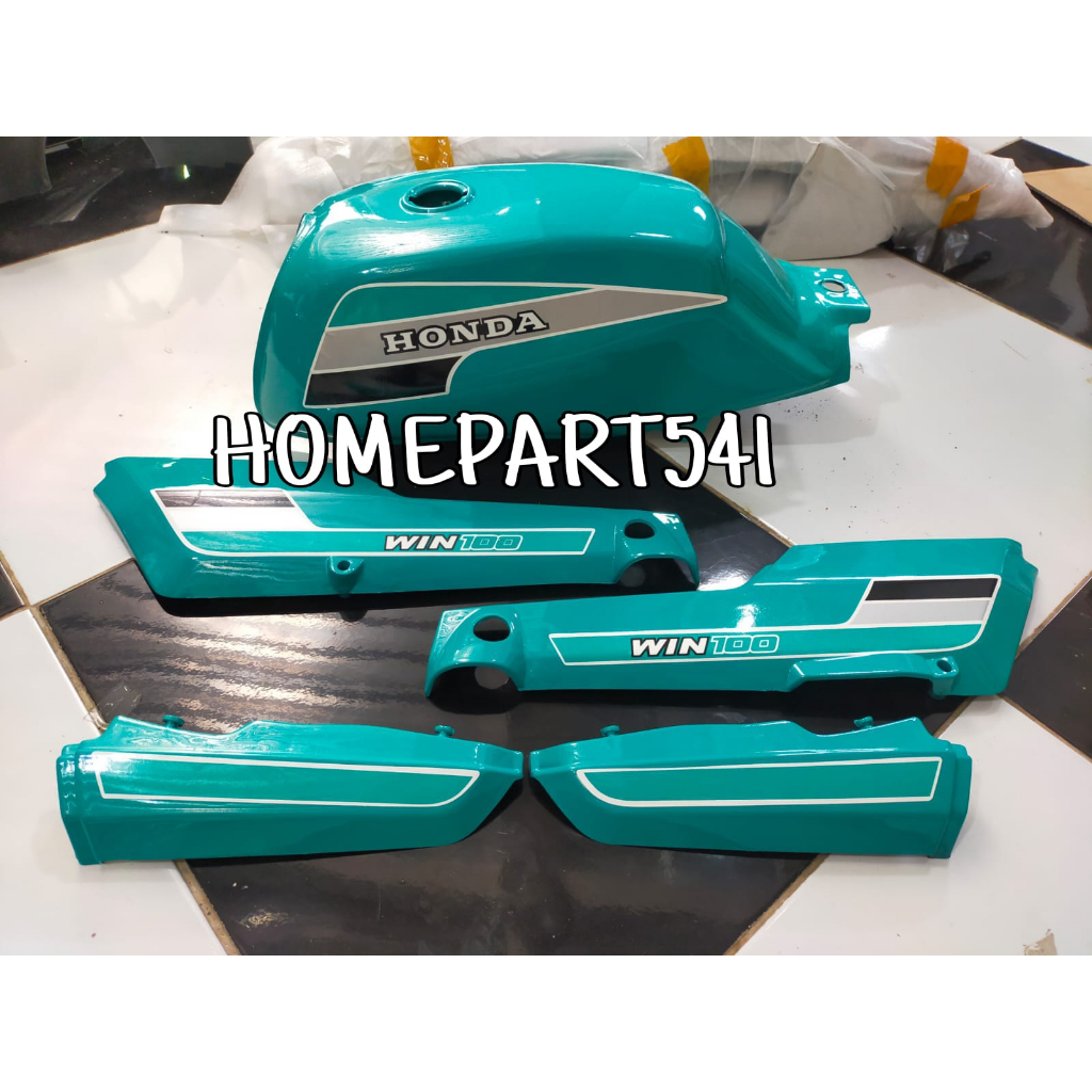 TANGKI HONDA WIN 100 TENGKI HONDA WIN SET BODY + BOK AKI + STIKER HIJAU TOSCA